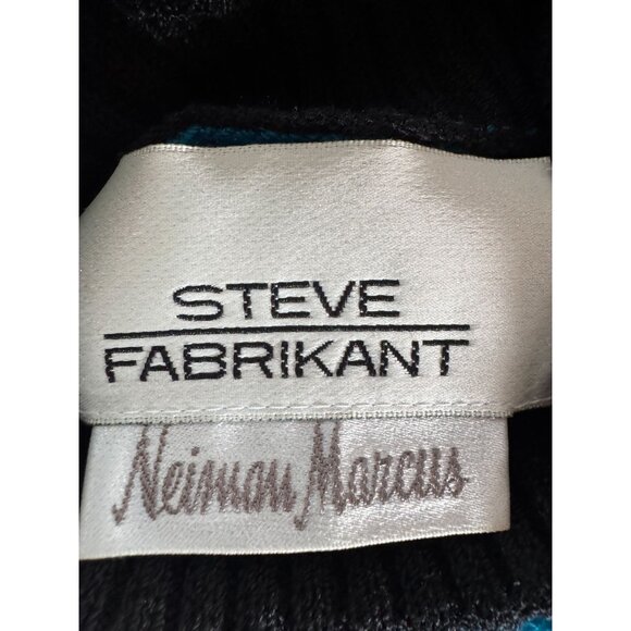 Vintage Steve Fabrikant Neiman Marcus Wool & Rayon Medium Sweater Dress With Geo - Picture 5 of 16